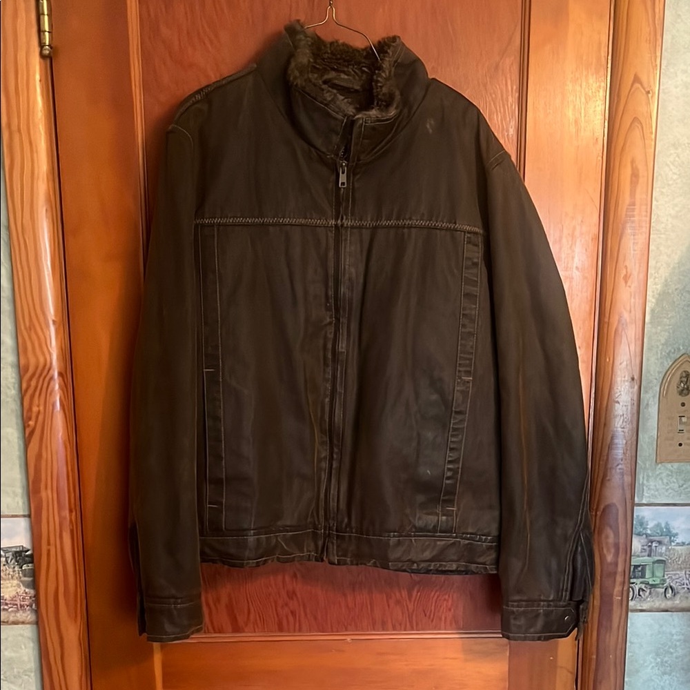 Men's XL Faux Leather BKE Winter Coat